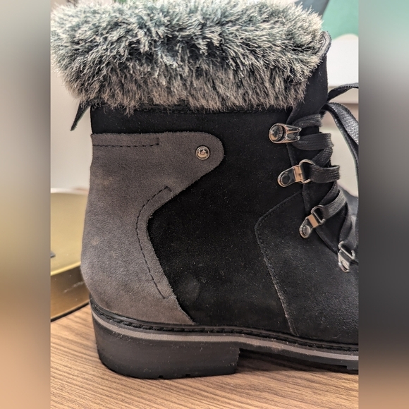 Blondo Leather Waterproof Insulated Winter Boots Black & Gray Women's Sz 12 - Picture 10 of 12